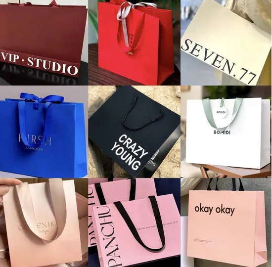 Wholesale Shopping Gift Garment Recycled Brown Kraft Paper Bags with Twisted Paper Handle