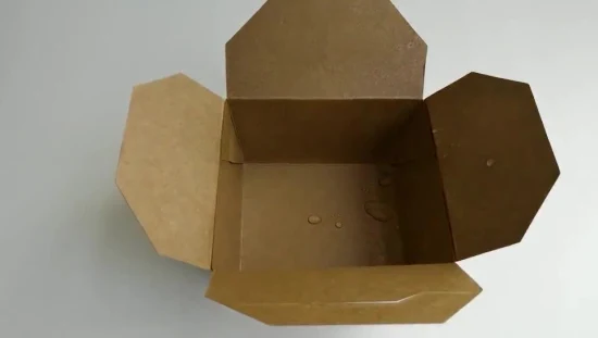 Fast-Food-Behälter, individuell bedruckte Kraft-Lunch-Fast-Food-Papierbox mit Luftloch